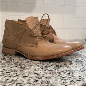Distressed Frye Ankle Boots